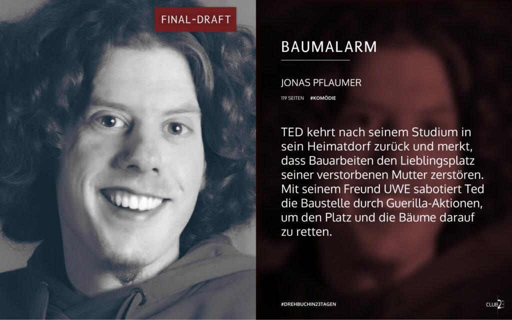 Synopsis der Komödie „Baumalarm“ von Jonas Pflaumer