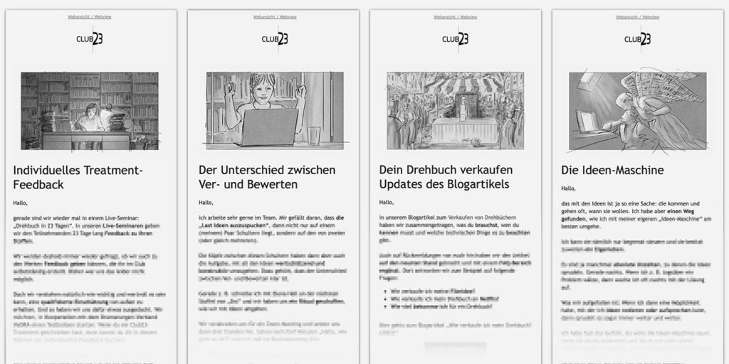 Beispiele für Newsletter aus dem Club23