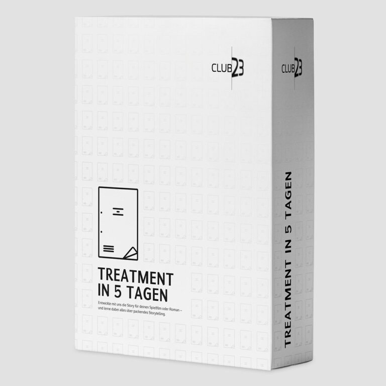 Weiße Produktbox zur Masterclass „Story-Toolbox“ auf Grau